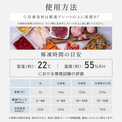 急速解凍 プレート 解凍 キッチン 放熱 魚 刺身 肉 冷凍食品 エコ 時短 家事 調理器具 まな板 主婦 SNS話題 解凍板 省エネ 電気不要 母の日 お祝いギフト