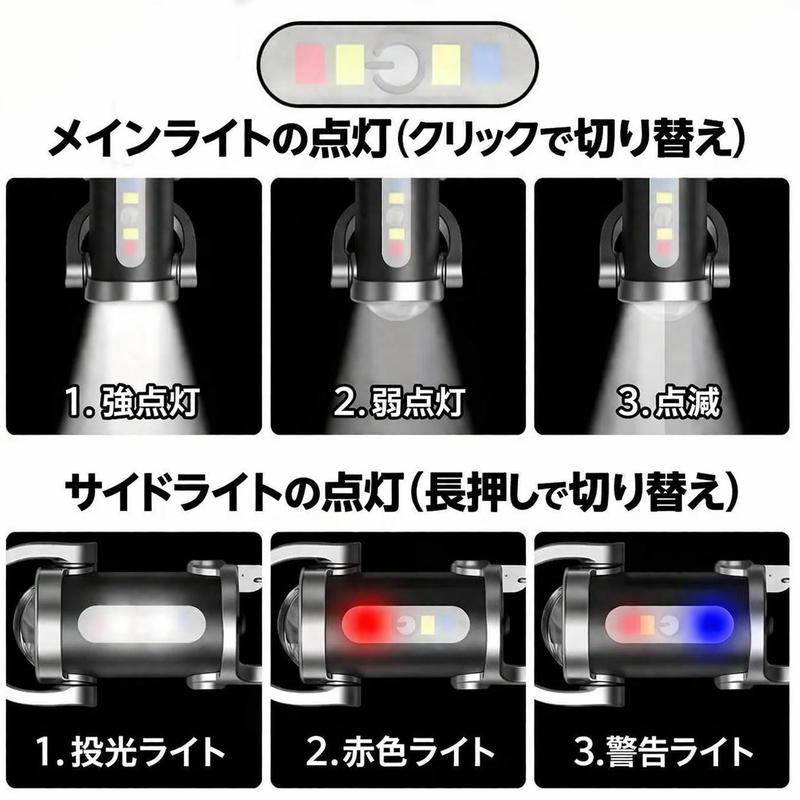 USB充電式マルチ機能ミニLEDキーホルダーライト