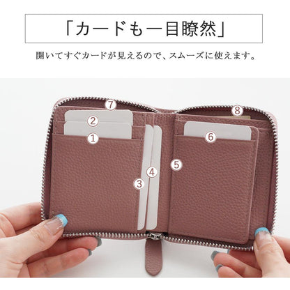 RFIDスキミング防止 本革コンパクトウォレット