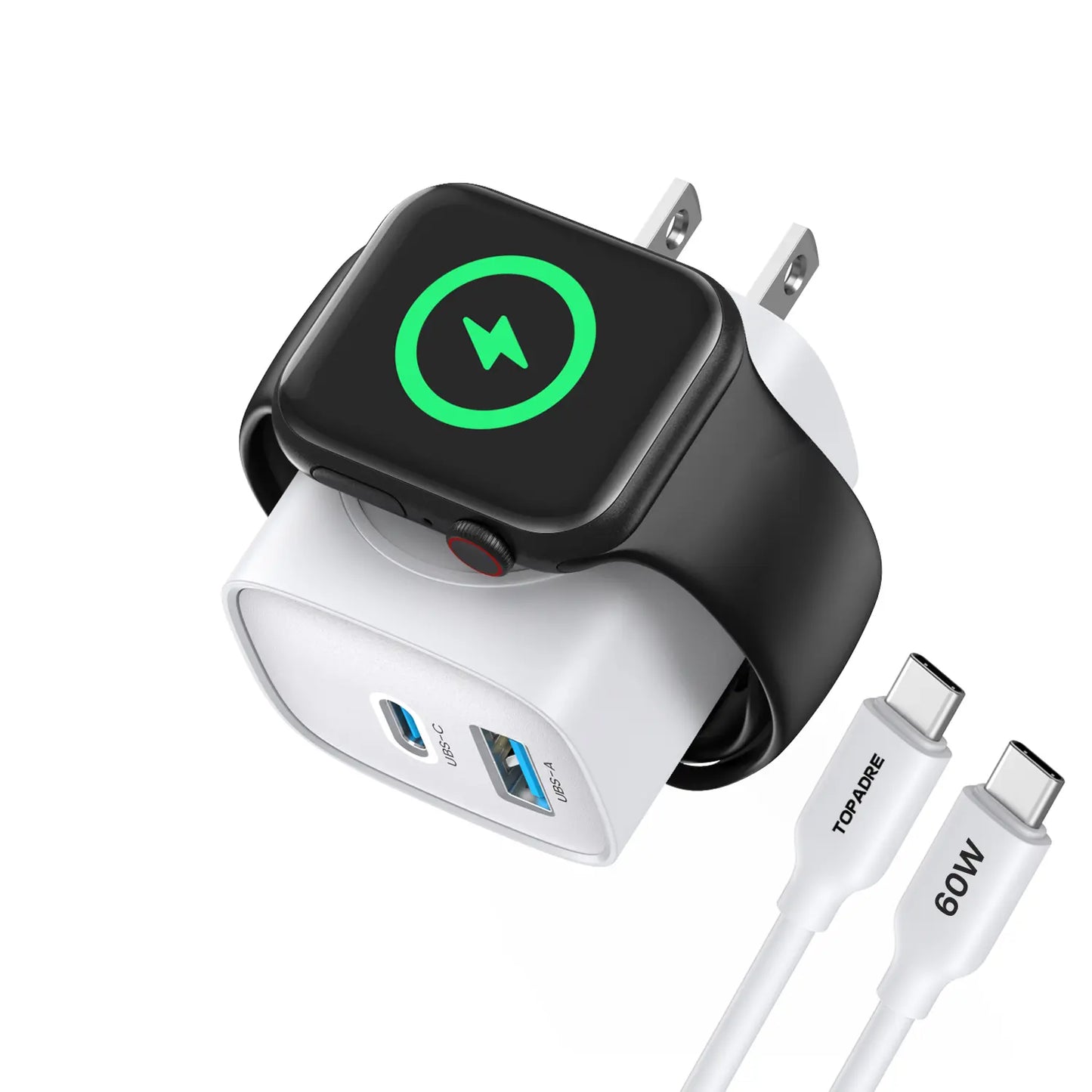 3in1 急速充電 USB-C＆USB-A Apple Watch対応充電器