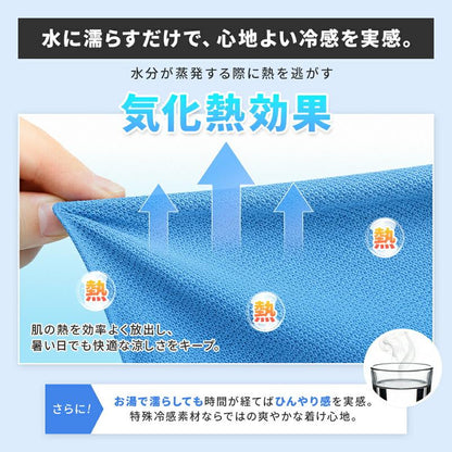 水で濡らして振るだけ！UPF50+ 冷感UVカットポンチョ
