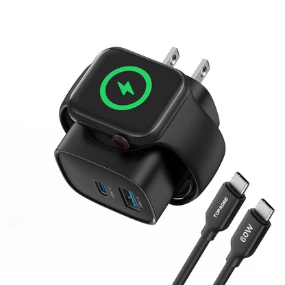 3in1 急速充電 USB-C＆USB-A Apple Watch対応充電器