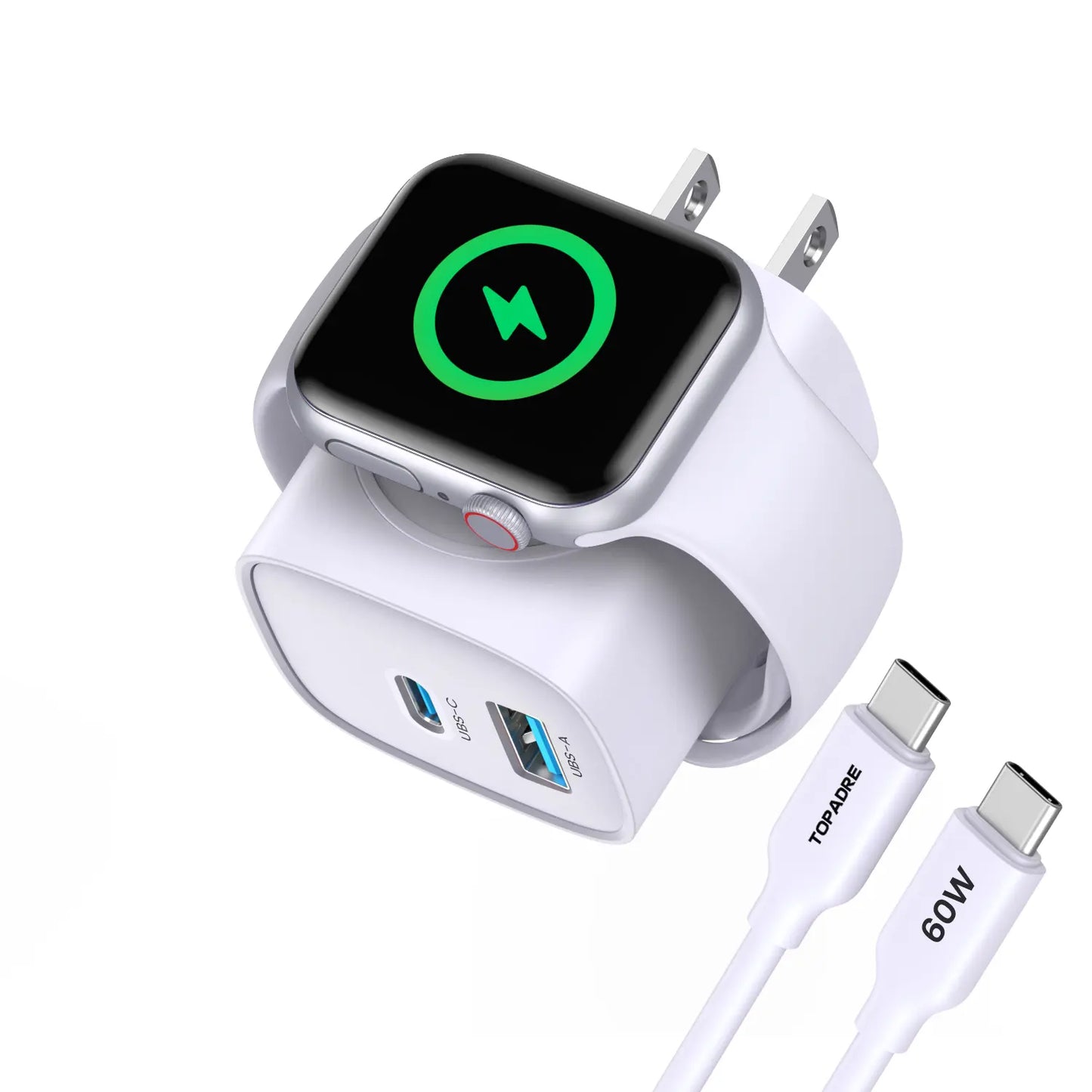 3in1 急速充電 USB-C＆USB-A Apple Watch対応充電器
