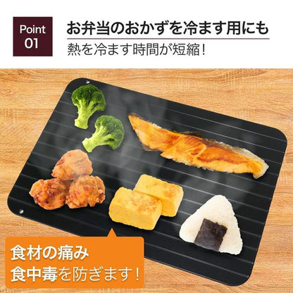 急速解凍 プレート 解凍 キッチン 放熱 魚 刺身 肉 冷凍食品 エコ 時短 家事 調理器具 まな板 主婦 SNS話題 解凍板 省エネ 電気不要 母の日 お祝いギフト