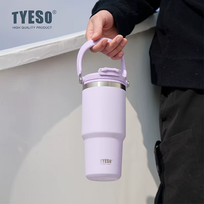 TYESO 大容量0.75L 真空断熱タンブラー｜漏れ防止・ワンタッチ式
